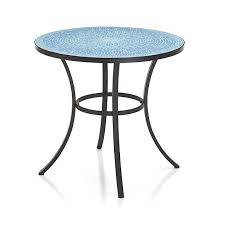 Mosaic Blue Bistro Table Crate And Barrel Outdoor Dining Furniture Bistro Table Indoor Furniture
