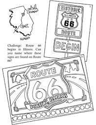 Recently added 36+ route 66 sign vector images of various designs. Annie Mouse S Adventures The Coloring Book Illinois Route 66 Page