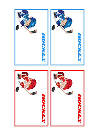Customize Your Free Printable Hockey Players Name Tags Hockey Birthday Hockey Party Hockey Birthday Parties