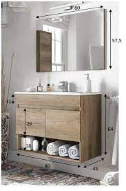 Mobile Bagno Cosmo 80 Cm Rovere Lavabo In Ceramica Specchio Incluso Mobile Bagno Lavandini Da Bagno Bagno