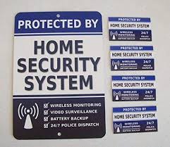 However, they are a valuable deterrent nearly all security alarm companies will send you a new sign if you ask. Alarm System Yard Sign With 4pcs Window Stickers Signs Home Security Click Image To Review More Details Home Security Home Security Alarm System Alarm System