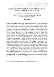 Baik pengajar dan orang tua memerlukan dukungan dari sekolah mereka untuk hal ini. Doc Kaedah Media Audio Visual Dalam Pengajaran Dan Pembelajaran Pendidikan Islam Siti K H A D I Z A H Binti Kaimin Academia Edu