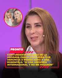 https://www.pronto.com.ar/espectaculos/2025/6/25/contundente-palabra-de-la-abogada-carla-junqueira-que-denuncia-wanda-nara-ana-rosenfeld-di-una-asesoria-internacional-no-me-pagaron-259636.html  Los detalles de su demanda contra la mediática y la abogada ...