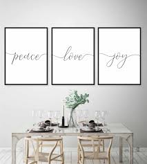 Complete your dining room décor with beautiful framed canvas prints. Love Joy Peace Prints Setset Of 3 Printswall Art Prints3 Etsy Room Wall Art Christian Wall Art Love Joy Peace