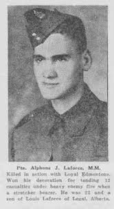 Private Alphonse Joseph Laforce (1923-1945)