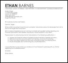 Inventory Controller Cover Letter Sample Cover Letter Templates Examples