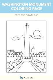 Fun interactive printable george washington coloring pages for kids to color online. Free Washington Monument Coloring Page Washington Monument Coloring Pages Monument