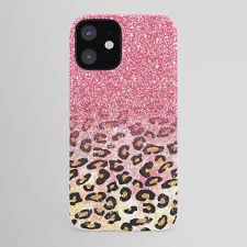 We choose the most relevant backgrounds for different devices: Cute Girly Trendy Bubble Gum Pink Faux Glitter Leopard Animal Print Pattern Iphone Case By Inovarts Society6