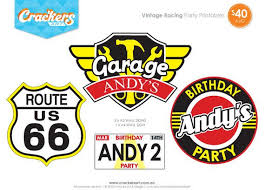 Vintage Car Racing Party Wall Signs Printables Via Etsy Vintage Car Birthday Race Party Hot Wheels Birthday