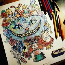 Cheshire cat alice in wonderland. 1001 Ideas And Examples For What To Draw When Bored