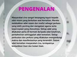 Untuk makluman tambahan, boleh rujuk bab adat resam kelahiran: Mpu 2163 Adat Kematian Kaum Cina Youtube