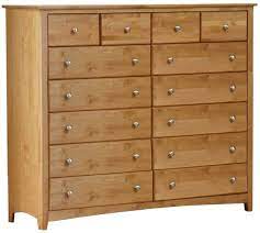 Alder Shaker 14 Drawer Dresser Bare Woods Furniture Real Wood Furniture Finished Your Way Unfinished Furniture Bare Wood Furniture Real Wood Furniture