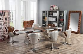 Rh's aviator wing desk:inspired by streamlined world war ii fighter planes, our desk is a shining swoop of metal, its shape mimicking the bent wing of a plane. Aviator Conference Desk Vintage Desk By Designer Sofas For You