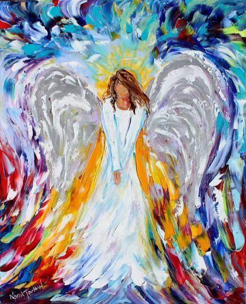 Angel Blessings Canvas Print: Karen Tarlton Impressionism Art - Etsy