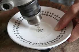 Step By Step How To Drill Through Vintage China With Pictures Dremel Crafts Teacup Crafts Glass Crafts