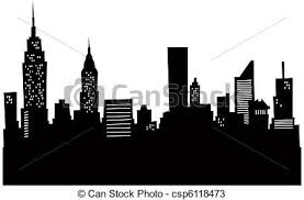 Black And White Cityscape Cartoon Stock Illustration Cartoon New York Skyline Stock Illustration Royalty Free Illustrations Stock Clip Ar City Skyline City Skyline Silhouette City Cartoon