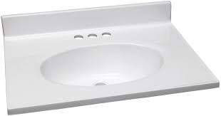 Cv1b2231 22 x 31 contour vanity top. Design House 551267 25x19 Cultured Marble Single Bowl Vanity Top With Integrated Backsplash 4 In Centerset 25 X 19 Solid White Vanity Sinks Amazon Com
