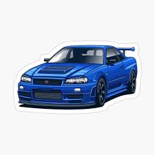 Nissan skyline gt r r34, jdm, japanese cars. Nissan Gtr R34 Blue Sticker By Vitaliychayca In 2021 Nissan Gtr Nissan Gtr R34 Gtr R34