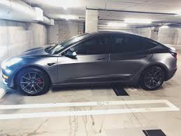 Tesla Model 3 Satin Dark Gray W Chrome Delete Tesla Model Tesla Roadster Tesla Car