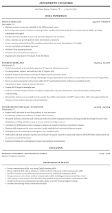 service desk lead resume sample