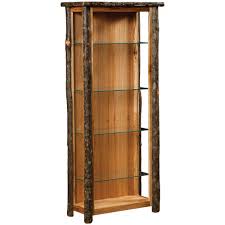 Real, solid wood furniture built by amish craftsman from all over the usa. Lumberjack Amish Curio Cabinet Hickory Wood Furniture Cabinfield Fine Furniture