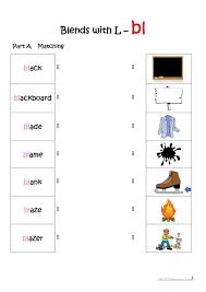 Worksheets are phonics consonant blends and h digraphs, bl blend activities, fl blend activities, super phonics 2, blends bl, work, digraph sh, phonicsspelling. Blends With L Bl 1 English Esl Worksheets For Distance Learning And Physical Classrooms