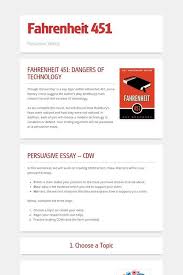 Fahrenheit 451 Persuasive Writing Teaching Literature Fahrenheit 451