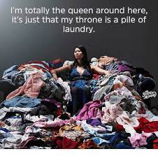 I M Totally The Queen Around Here It S Just That My Throne Is A Pile Of Laundry Laundry Meme On Me Me