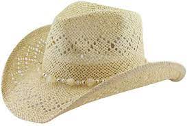Vamuss Straw Cowboy Hat For Women With Beaded Trim And Shapeable Brim Light Natural One Size At Amazon Women S Cl Cowboy Hats Straw Cowboy Hat Hats For Women