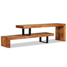 Vintage Industrial Tv Stand Cabinet Low Board Solid Acacia Wood Handmade Diy Tv Mobel Mobel Furs Wohnzimmer Tv Mobel