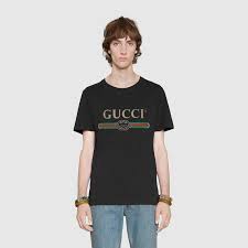 This uses the newest technology to print ink directly onto the. Black Washed Cotton Jersey Oversize T Shirt With Gucci Logo Gucci Us