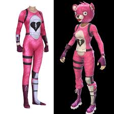 Fortnite men's skull trooper costume. Fortnite Halloween Cuddle Team Leader Pink Bear Cosplay Costume Jumpsu Bfj Cosmart