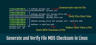 Learn How To Generate And Verify Files With Md5 Checksum In Linux