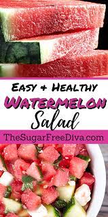 Easy And Healthy Watermelon Salad Watermelon Salad Healthy Summer Recipes Healthy Diet Recipes
