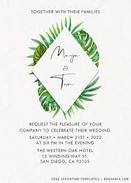 Classy Tropical Invitation Templates Editable Docx Tropical Invitations Invitation Template Free Invitation Templates