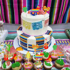 Elevate a sombrero with a cake stand and fill with chips; 36 Pcs Cupcake Topper Mexican Theme Cake Decor For Mexican Themed Cactus Donkey Taco Pepper Sombrero Mustache Party Decorations Cake Decorating Supplies Aliexpress