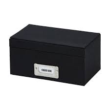 With the help of these boxes, you are not only able to properly organize your important contacts but can also save them from getting torn or tear. J Burrows Business Card Box Black Officeworks