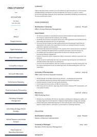 A chronological resume organizes your past jobs and work experiences in a logical format. Mba Student Resume Samples And Templates Visualcv