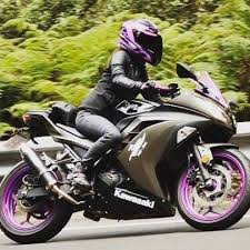 Black And Purple Motorcycle Club Kawasaki Ninja 300 Purple Black Purplerims Purplewheels Purple Purple Motorcycle Ninja Motorcycle Kawasaki Ninja 300
