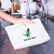 Amazon.com: PXTIDY Funny T-Rex Dinosaur Kitchen Towel What Now Bitch Funny  Tyrannosaurus Rex Kitchen Dish Towel Hostess Gift Kitchen Decor  Housewarming Gift : Home & Kitchen