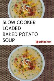 Slow Cooker Loaded Baked Potato Soup All Of Your Favorite Ingredients From A Loade Potato Soup Crock Pot Baked Potato Soup Recipe Baked Potato Soup Crock Pot