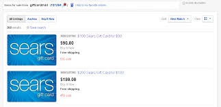 Check spelling or type a new query. Just For Today 10 Off Sears Gift Card On Ebay Ways To Save Money When Shopping
