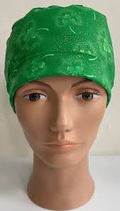 St. Patrick's Green Adjustable, Fold up Scrub Hat: Green and Gold Sparkle  Clovers