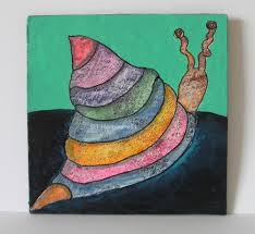 Richtung Horizont Von Herbivore11 Unikat Schnecke Minibild Buntes Schneckenhaus Schneckenhaus Schnecken Malen Und Zeichnen