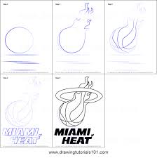 They are also a team based out of miami florida. How To Draw Miami Heat Logo Printable Step By Step Drawing Sheet Drawingtutorials101 Com