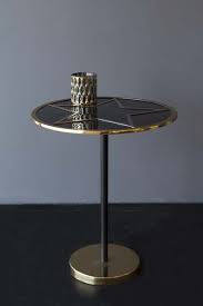 Black And Gold Side Tables Black Enamel Gold Star Side Table Side Table Gold Side Table Contemporary Side Tables