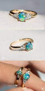 Rainbow Australian Solid Black Opal Diamond Engagement Wedding Ring 18k Gold Engagement Rings Opal Rose Gold Engagement Ring Vintage Moissanite Engagement Ring Rose Gold