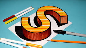 How To Draw 3d Letter S Art Drawings Drawing Artwork Drawings