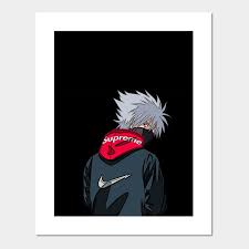 Kakashi hatake supreme posted by ryan simpson. Supreme Kakashi Naruto Posters And Art Prints Teepublic Art Prints Art Naruto Wallpaper