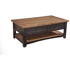 Martin Svensson Home 890125 Rustic Coffee Table Antique Black And Honey Tobacco Coffee Table Coffee Table Wood Solid Wood Coffee Table